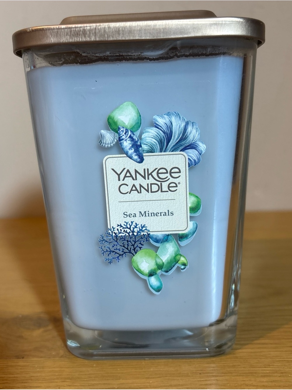 Yankee Candle Sea Minerals large 19.5 OZ Elevation Collection Platform Lid NEW